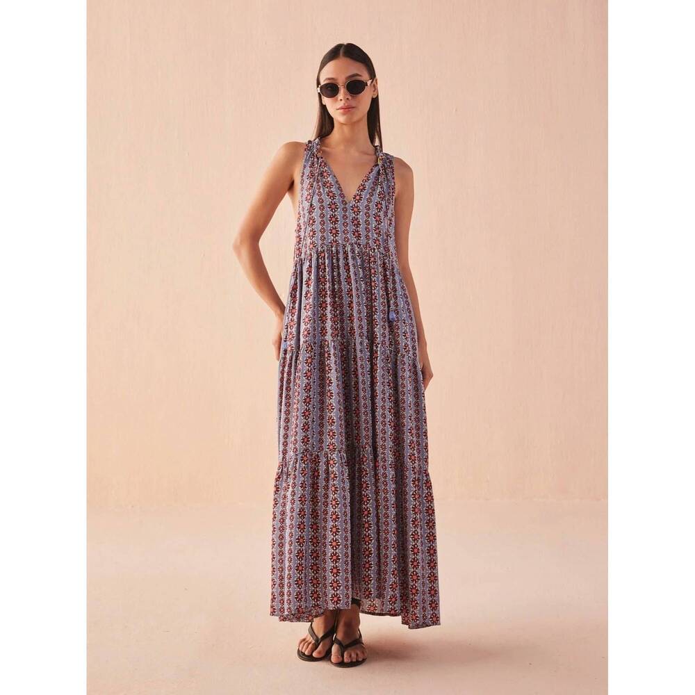 NEW OMIKA paola maxi dress in omari hibiscus